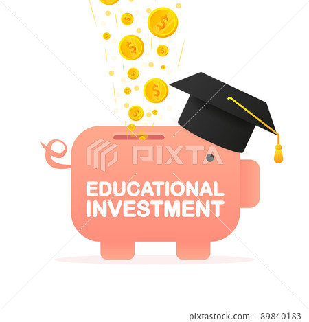 Online education, online study concept. Isometric vector. Education invest, great design for any purposes 89840183