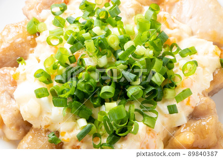 Chicken chicken nanban onion on top. Chicken chicken nanban onion on top. 89840387