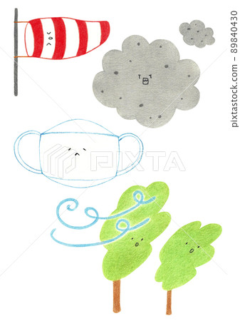 Weather colored pencil illustration Weather colored pencil illustration 89840430