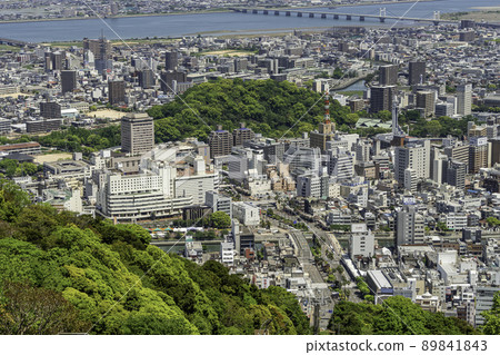 德島縣德島市城山周邊的德島市區 德島縣德島市城山周邊的德島市區 89841843