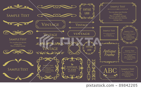 Fashionable frame. Design template. A set of gorgeous foreheads. 89842205