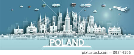 Travel landmarks europe to Poland tour famous city landmarks architecture. 89844196