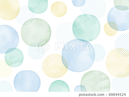 Hand drawn abstract, geometric watercolor frame design 89844524