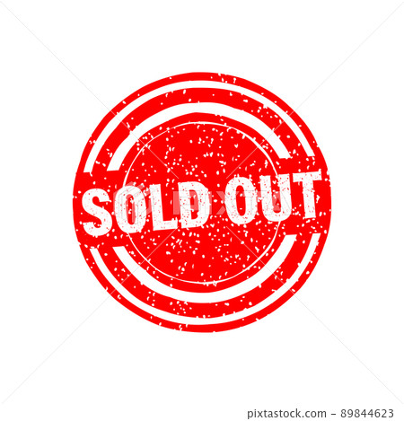 Red icon. Red sold out stamp. Vector icon isolated template. Grunge template Red icon. Red sold out stamp. Vector icon isolated template. Grunge template 89844623