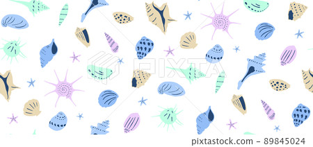 2way 貝殼無縫圖案-1 重複 89845024