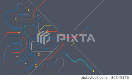 Digital geometric tech elements abstract... - Stock Illustration ...