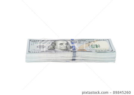 A lot of dollar bills on a white background A lot of dollar bills on a white background 89845260