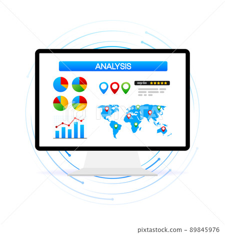 Analysis, great design for any purposes. Vector illustration, cartoon character 89845976