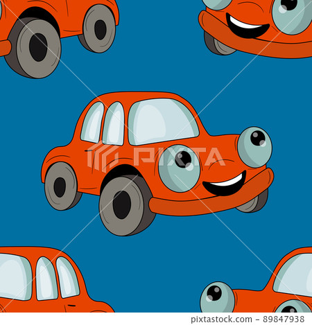 Seamless pattern with cute car on color background. Cartoot transport. Vector illustration. Doodle style. Design for baby print, invitation, poster, card, fabric, textile Seamless pattern with cute car on color background. Cartoot transport. Vector illustration. Doodle style. Design for baby print, invitation, poster, card, fabric, textile 89847938