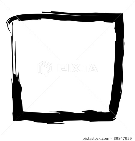 Abstract geometric squared frame on white background. Template design for invitation, poster, card, postcard. Holiday card or congratulation. Black and white decorative illustration. Copy space Abstract geometric squared frame on white background. Template design for invitation, poster, card, postcard. Holiday card or congratulation. Black and white decorative illustration. Copy space 89847939