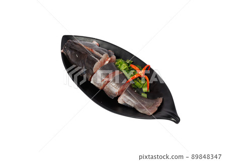 raw sliced catfish used to put in Thai hot pot raw sliced catfish used to put in Thai hot pot 89848347
