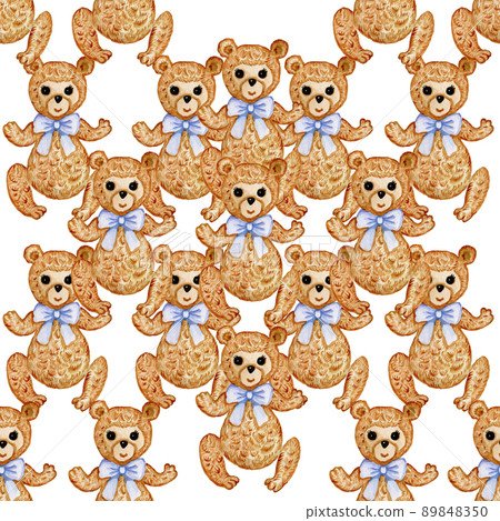Cartoon lovely Teddy Bear toy Saint Valentine's day seamless pattern texture Cartoon lovely Teddy Bear toy Saint Valentine's day seamless pattern texture 89848350