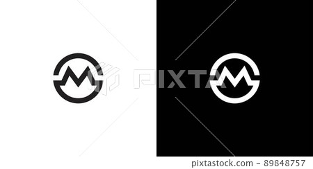 strong and modern letter M initials logo design - Stock Illustration ...