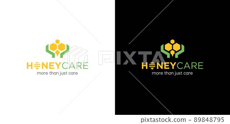 Simple and modern honey care logo design 1 89848795