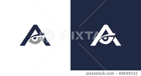Eye logo design with the initials of the letter A, modern and sophisticated Eye logo design with the initials of the letter A, modern and sophisticated 89849332