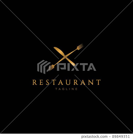 Unique and luxurious restaurant logo design 1 Unique and luxurious restaurant logo design 1 89849351