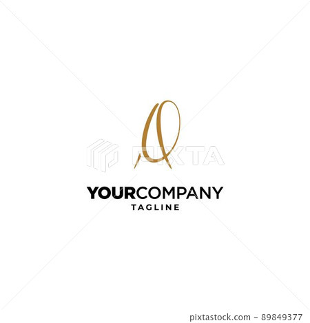 The logo design for the initials of the letters AQ is simple and modern 2 89849377