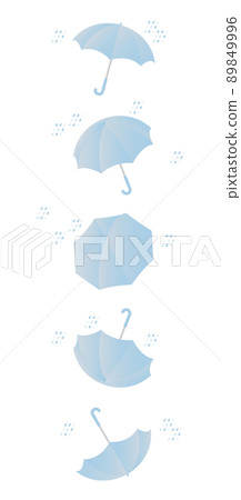 不同角度的雨傘和雨 不同角度的雨傘和雨 89849996