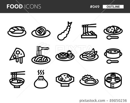 Food related line style icon set_049 89850236