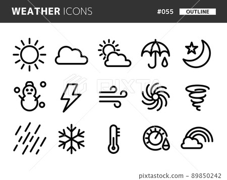 與weather_055相關的線型圖標集 89850242
