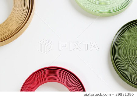 Paper band Craft band Band Handicraft [Background material, white background, copy space] 89851390