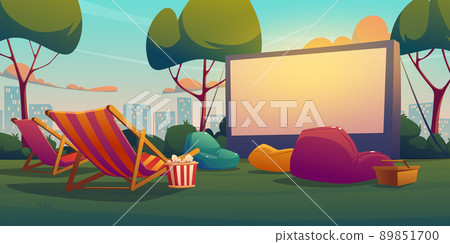 Open air cinema empty place 89851700