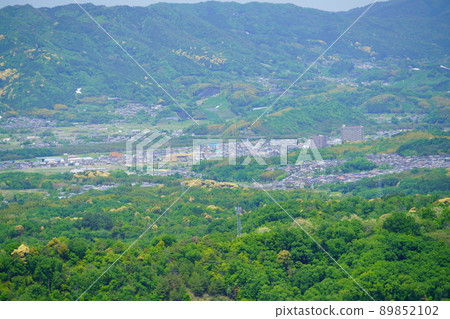 5月的若草山和加茂山的遠景 89852102