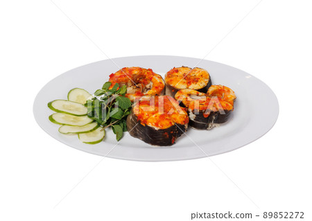 Grilled hemibagrus with salt and pepper 89852272
