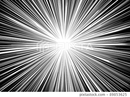 Concentrated line cartoon comic background jet black 89853625