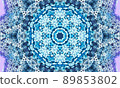 Lace beige seamless pattern with geometry flowers on pastel pink background 89853802