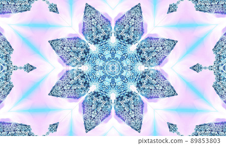 Lace beige seamless pattern with geometry flowers on pastel pink background Lace beige seamless pattern with geometry flowers on pastel pink background 89853803