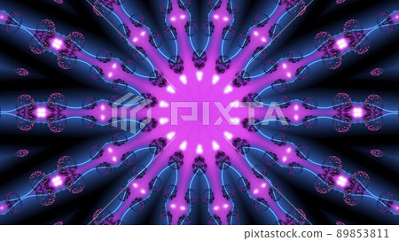 Purple Fractal of the blue lines with the background seance Purple Fractal of the blue lines with the background seance 89853811
