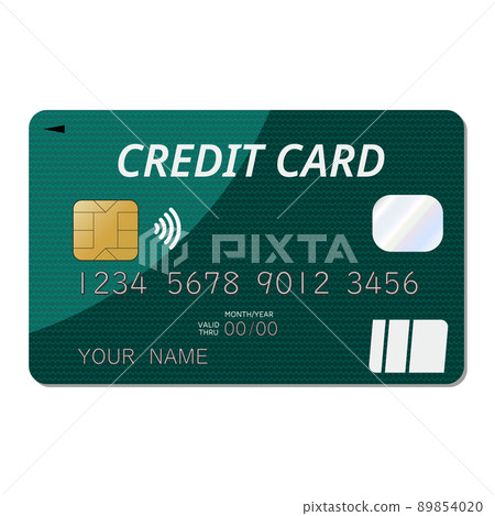 A relatively realistic credit card (green) 89854020