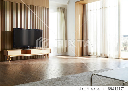 Temba board blue bookshelf living room with tv 89854171