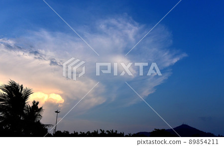 Dramatic sky with clouds, Nature background Dramatic sky with clouds, Nature background 89854211