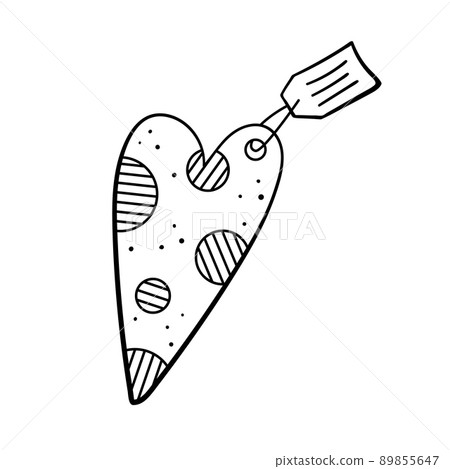 Doodle of beautiful heart illustrations. Valentine card. Template for the design. Doodle of beautiful heart illustrations. Valentine card. Template for the design. 89855647
