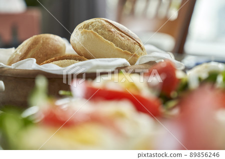 麵包，沙拉，靜物，韓國 89856246