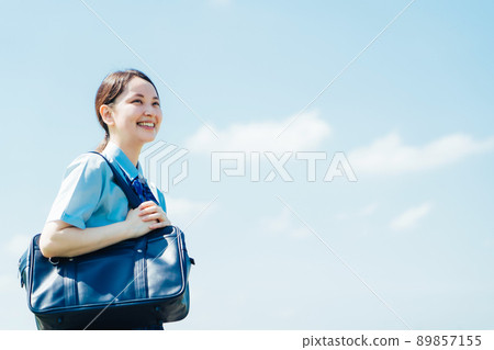 High school girl in summer uniform High school girl in summer uniform 89857155