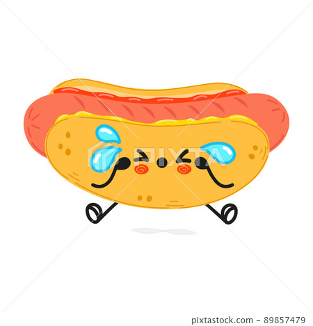 hot dog cartoon american mascot Stock Vector