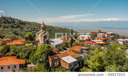 Cityscape of Sighnaghi. It is picturesque town in the Kakheti region of Georgia 89857933