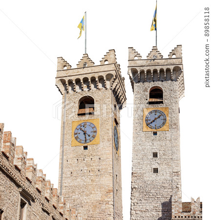 Medieval Town Hall Tower in Trento Downtown - Trentino-Alto Adige Italy Europe 89858118