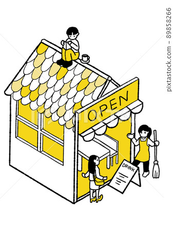 引導商店等距的插圖 引導商店等距的插圖 89858266