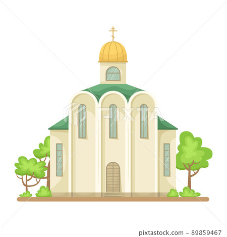 Vector illustration of the Orthodox Christian Church. A religious building. Vector illustration of the Orthodox Christian Church. A religious building. 89859467