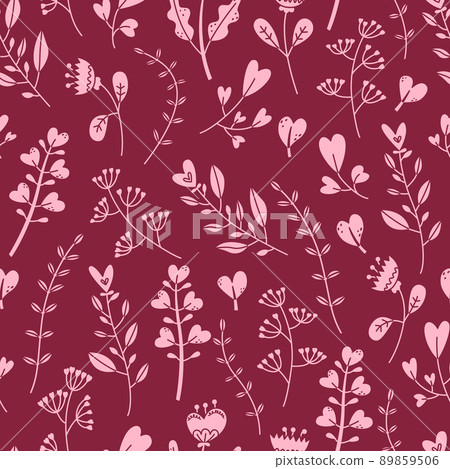 Vector botanical seamless pattern for... - Stock Illustration [89859506 ...