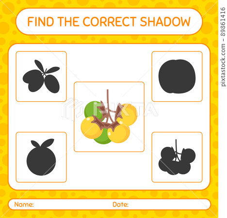Find the correct shadows game with nance. worksheet for preschool kids, kids activity sheet Find the correct shadows game with nance. worksheet for preschool kids, kids activity sheet 89861416