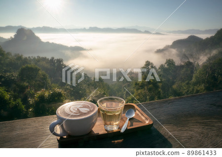 A set of tea and cofee in Jabo cofee shop on Japo village A set of tea and cofee in Jabo cofee shop on Japo village 89861433