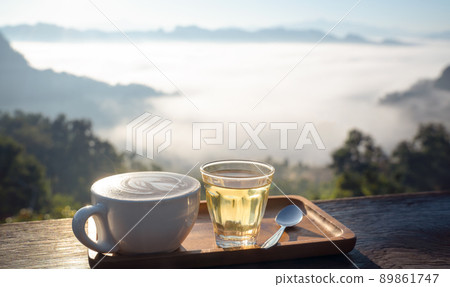 A set of tea and cofee in Jabo cofee shop on Japo village A set of tea and cofee in Jabo cofee shop on Japo village 89861747