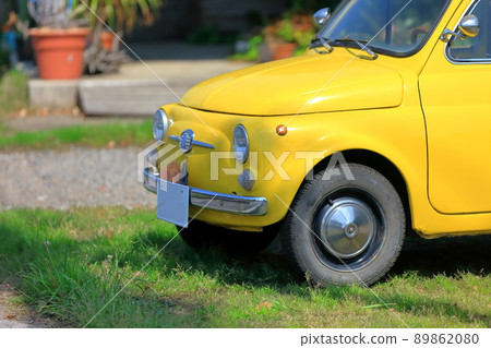 Image of a yellow Italian car Image of a yellow Italian car 89862080