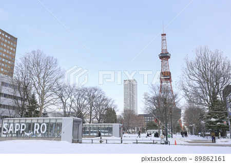 Sapporo Odori Park and TV Tower Winter 89862161