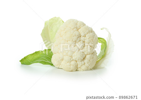Fresh tasty cauliflower isolated on white background Fresh tasty cauliflower isolated on white background 89862671